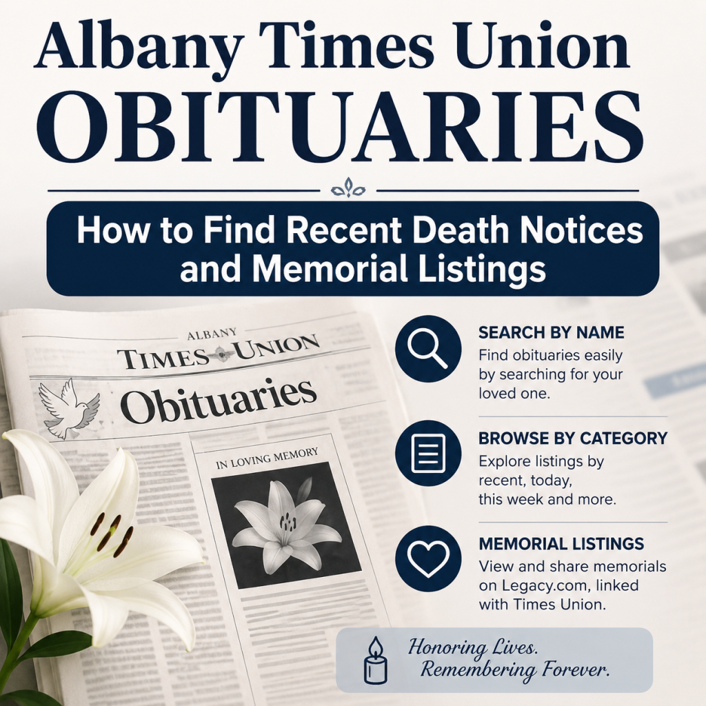 Albany Times Union Obituaries | How to Find Recent Death Notices and Memorial Listings