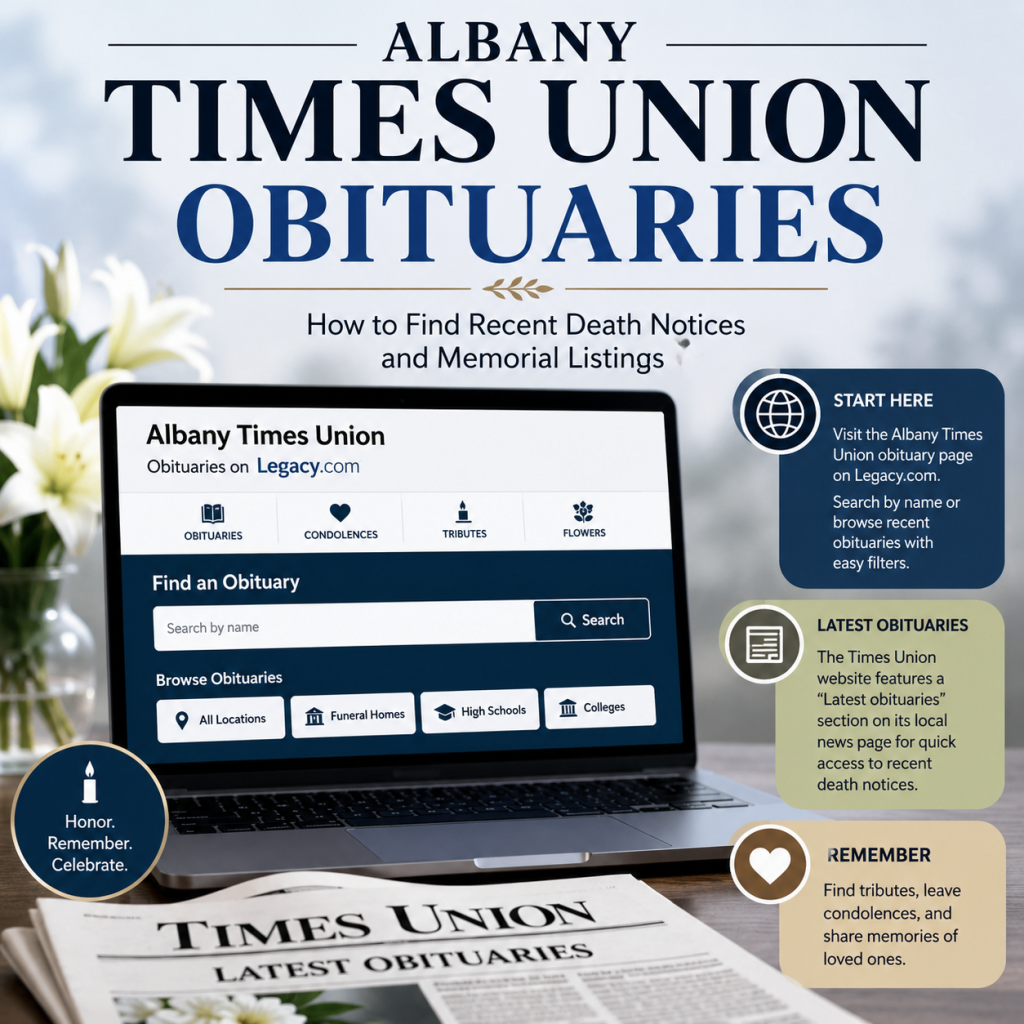 Albany Times Union Obituaries | How to Find Recent Death Notices and Memorial Listings