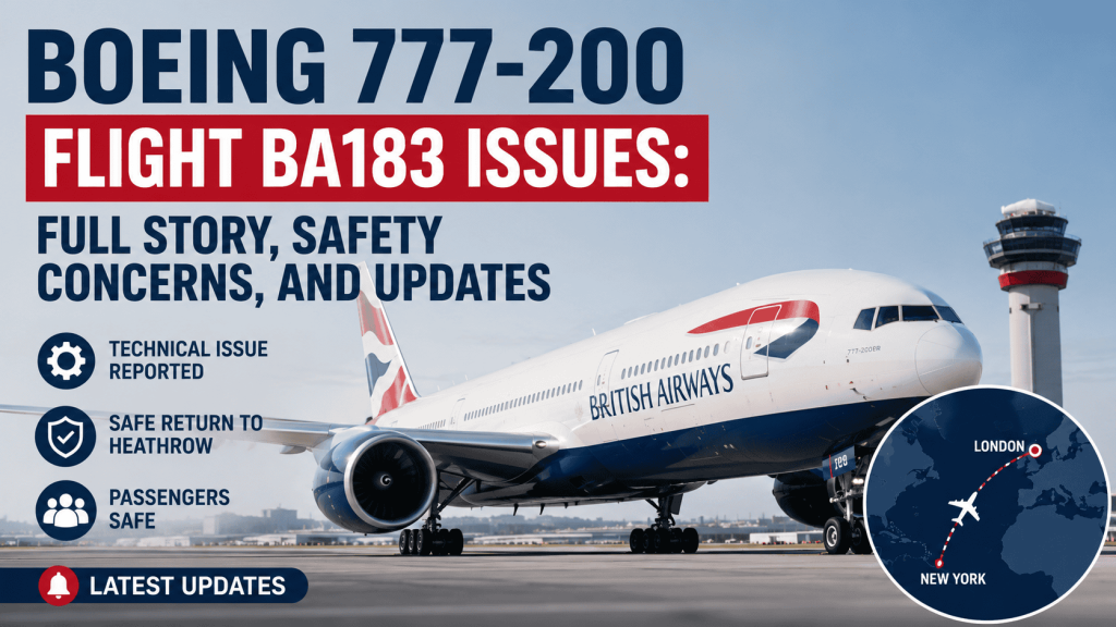 Boeing 777-200 Flight BA183 Issues | Full Story, Safety Concerns, and Updates