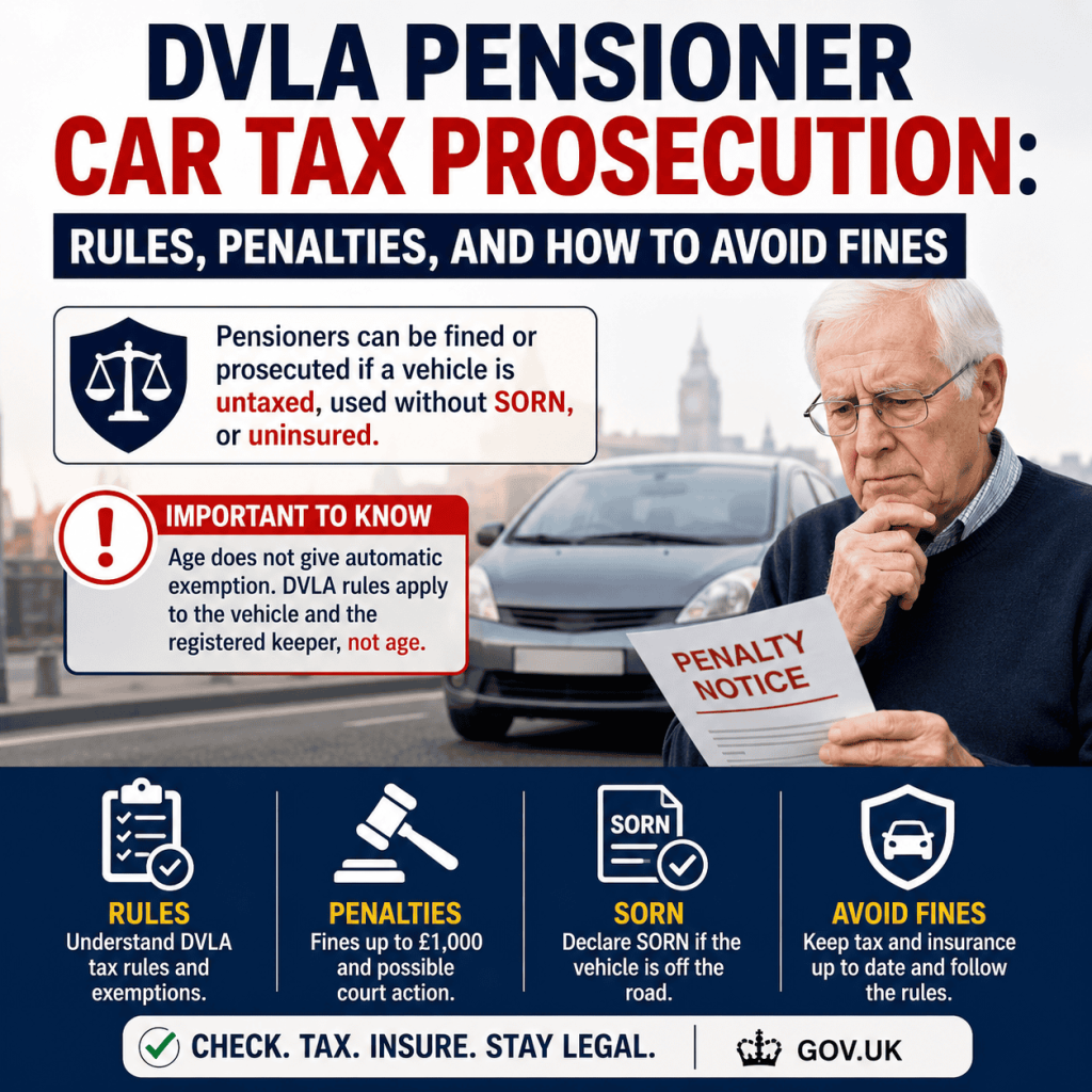 DVLA Pensioner Car Tax Prosecution | Rules, Penalties, and How to Avoid Fines