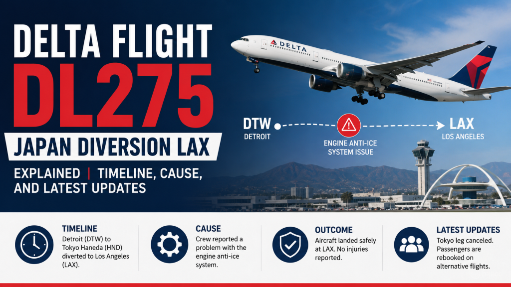 Delta Flight DL275 Japan Diversion LAX