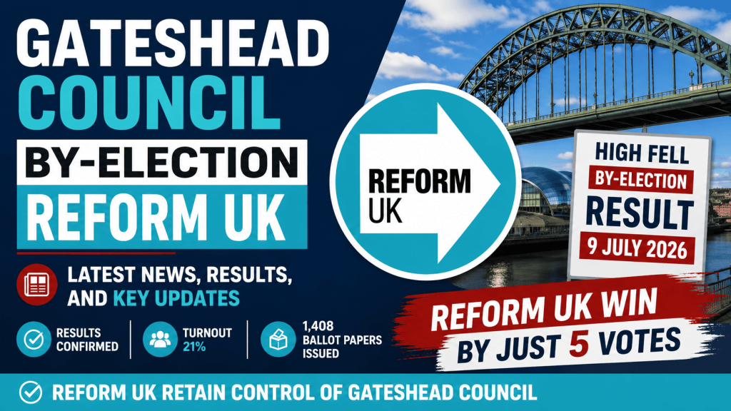 Gateshead Council By-Election Reform UK | Latest News, Results, and Key Updates