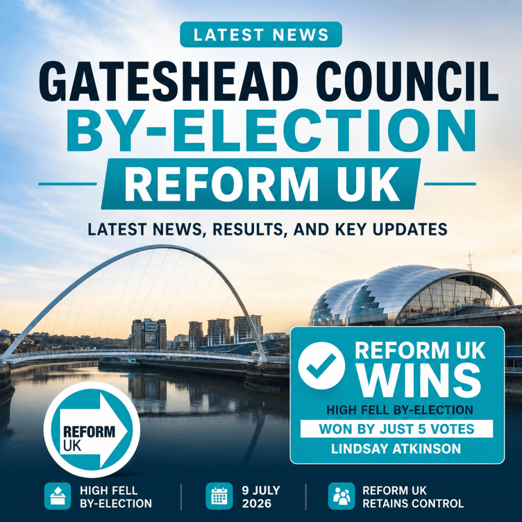Gateshead Council By-Election Reform UK | Latest News, Results, and Key Updates
