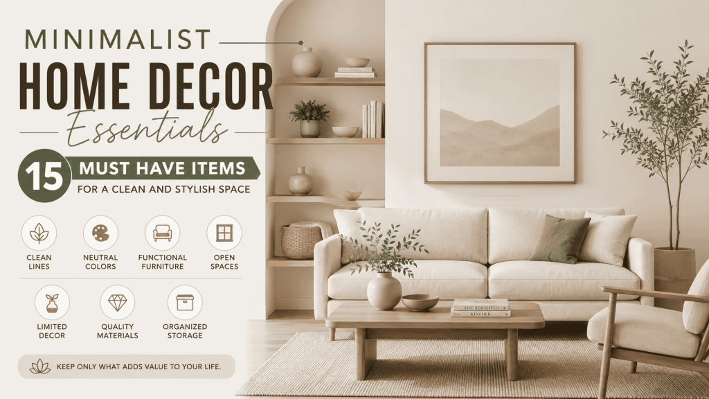Minimalist Home Decor Essentials | 15 Must Have Items for a Clean and Stylish Space