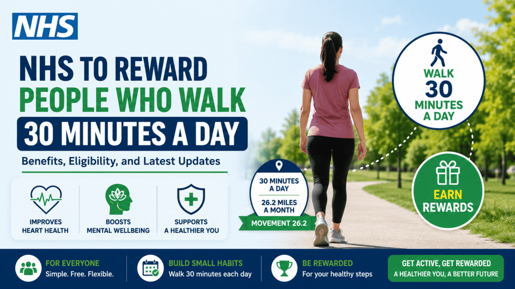 NHS to Reward People Who Walk 30 Minutes a Day