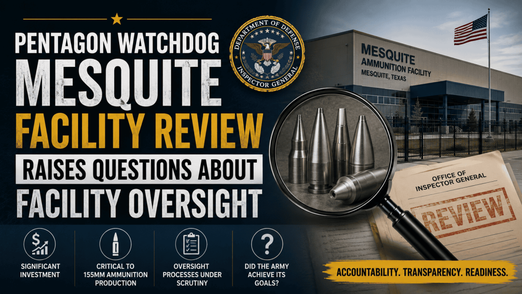 Pentagon Watchdog Mesquite Facility Review Raises Questions About Facility Oversight