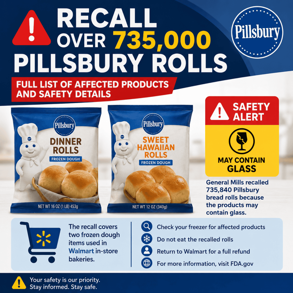Recall Over 735000 Pillsbury Rolls | Full List of Affected Products and Safety Details
