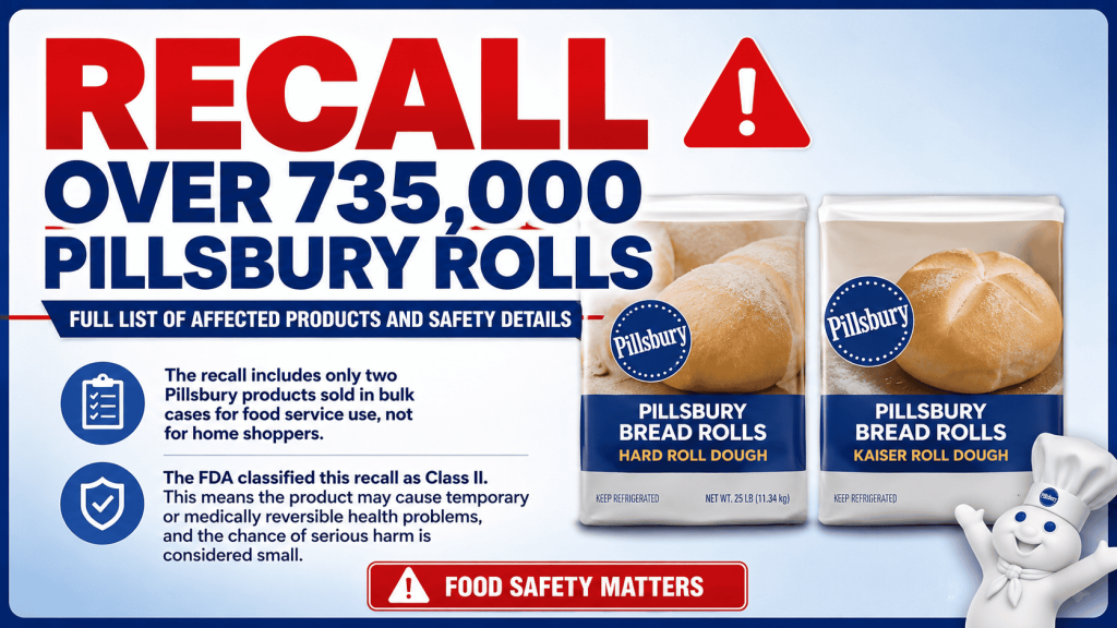 Recall Over 735000 Pillsbury Rolls | Full List of Affected Products and Safety Details