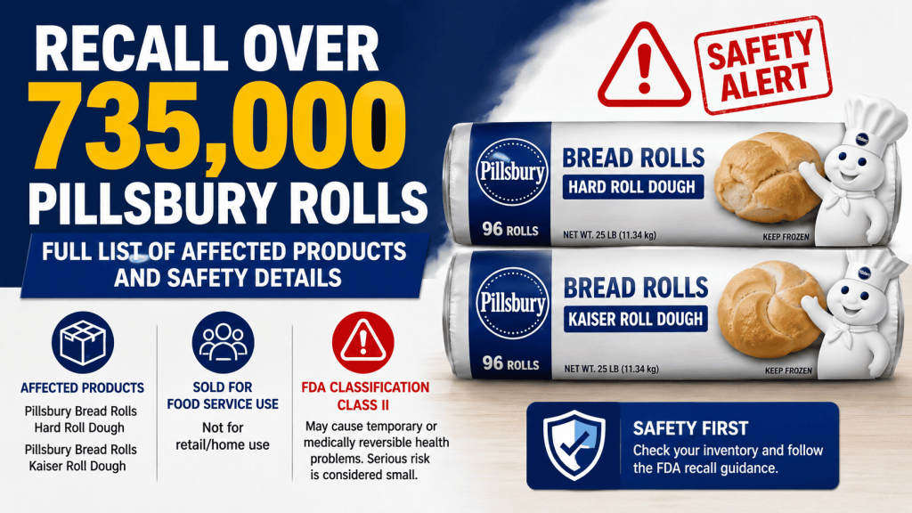 Recall Over 735000 Pillsbury Rolls | Full List of Affected Products and Safety Details