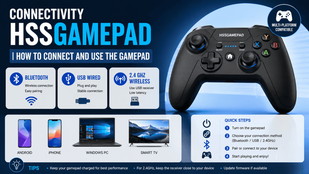 Connectivity HSSGamepad | How to Connect and Use the Gamepad