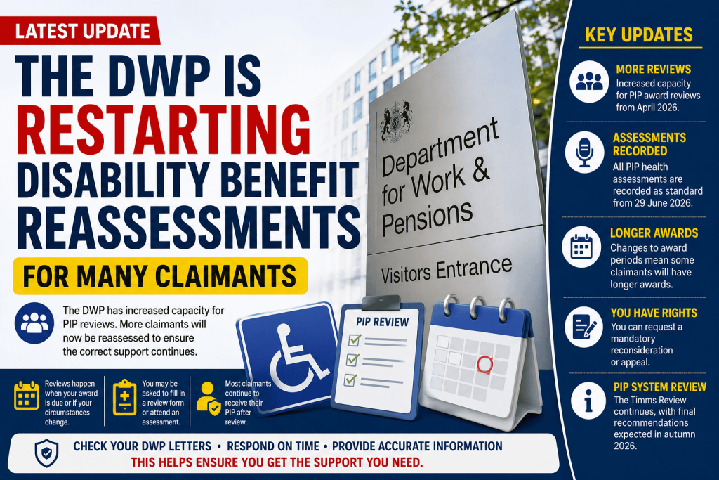 The DWP Is Restarting Disability Benefit Reassessments for Many Claimants