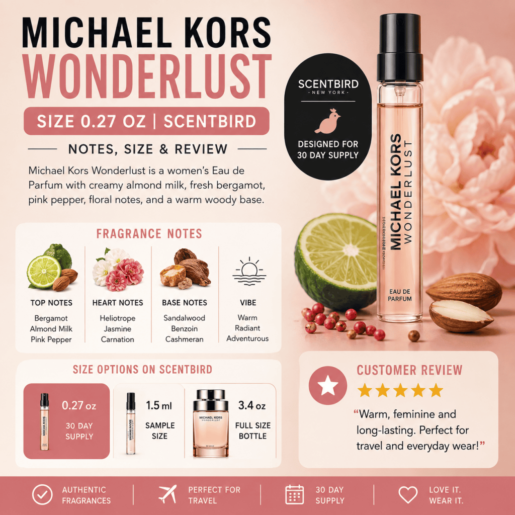 Michael Kors Wonderlust, Size 0.27 oz | Scentbird: Notes, Size & Review