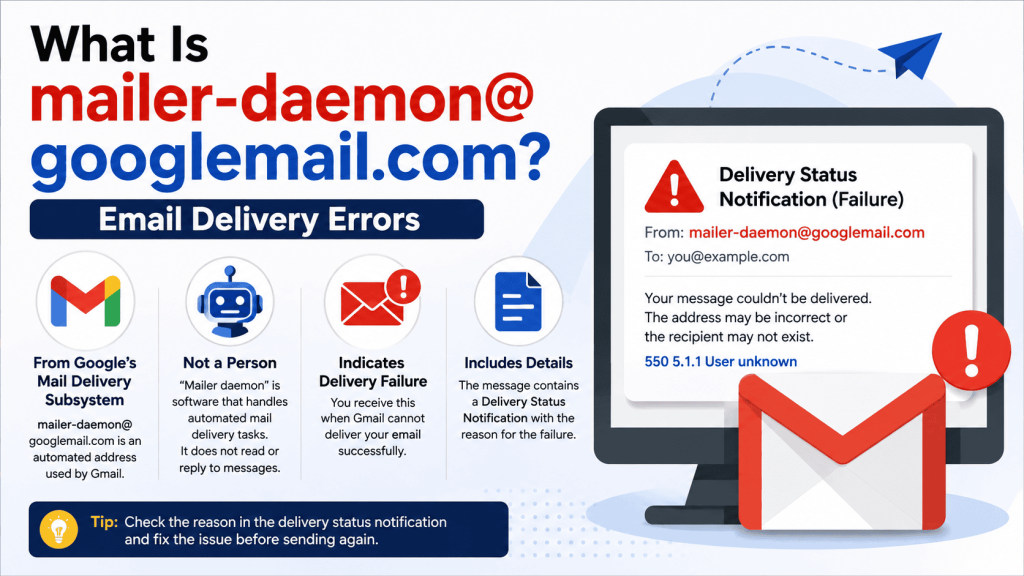 What Is mailer-daemon@googlemail.com? Email Delivery Errors